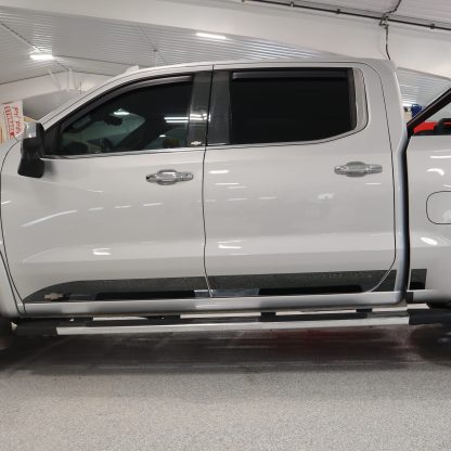 Chevy Bow Tie Logo Rocker Panels - Black Platinum - Chevy Silverado - Side View