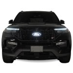 Putco Luminix White Oval LED Grille Emblem Fits Ford Explorer - Front view