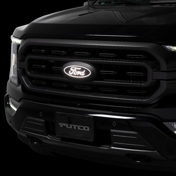 Putco Luminix Ford LED Front Grille Emblem-Turned On - Ford F150