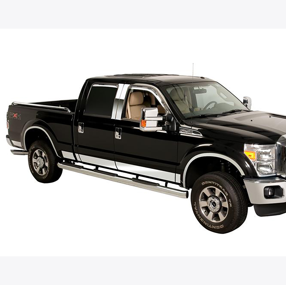 9751424 - Putco Premium Stainless Steel Rocker Panels Kit Fits Ford F250