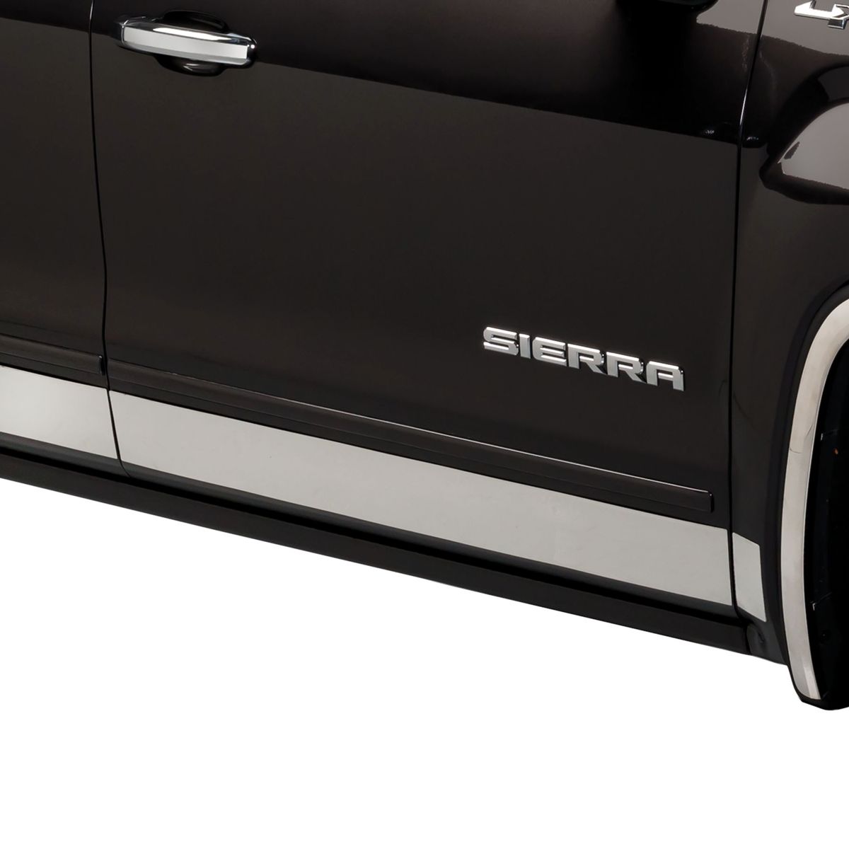 3751220 - Putco Pro Stainless Steel Rocker Panels Kit Fits GMC Sierra 1500  2014-2018 Crew Cab 5'8 Bed