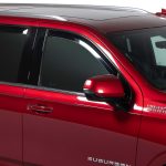 Putco Tinted Window Visors - Close up image in a Suburban