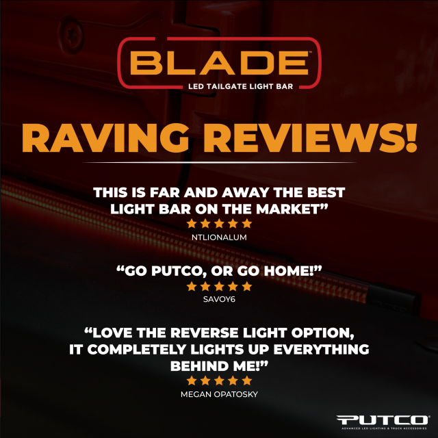 Putco's Blade Tailgate Light Bar: Unmatched brightness, durability, and style—simply the best-in-class light bar, period.