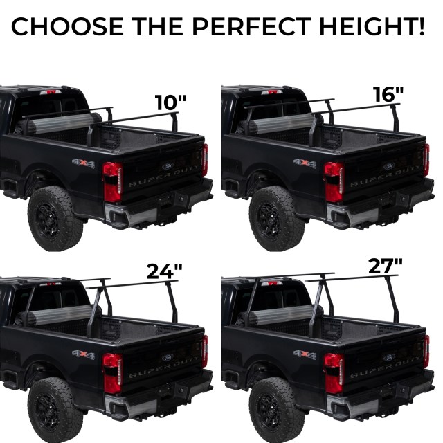 Choose the perfect height for your truck: 10", 16", 24", or 27"