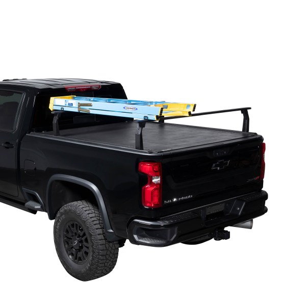 Putco Tec Rack - 10" Low Profile Cross Bars - Chevy Silverado Hauling Ladder