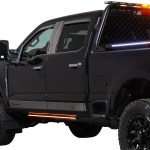 Work Blade Sideliner LED Rocker Kit ) Fits Ford F150 2015-2025, Super Duty 17-25 (Amber LEDs shown)