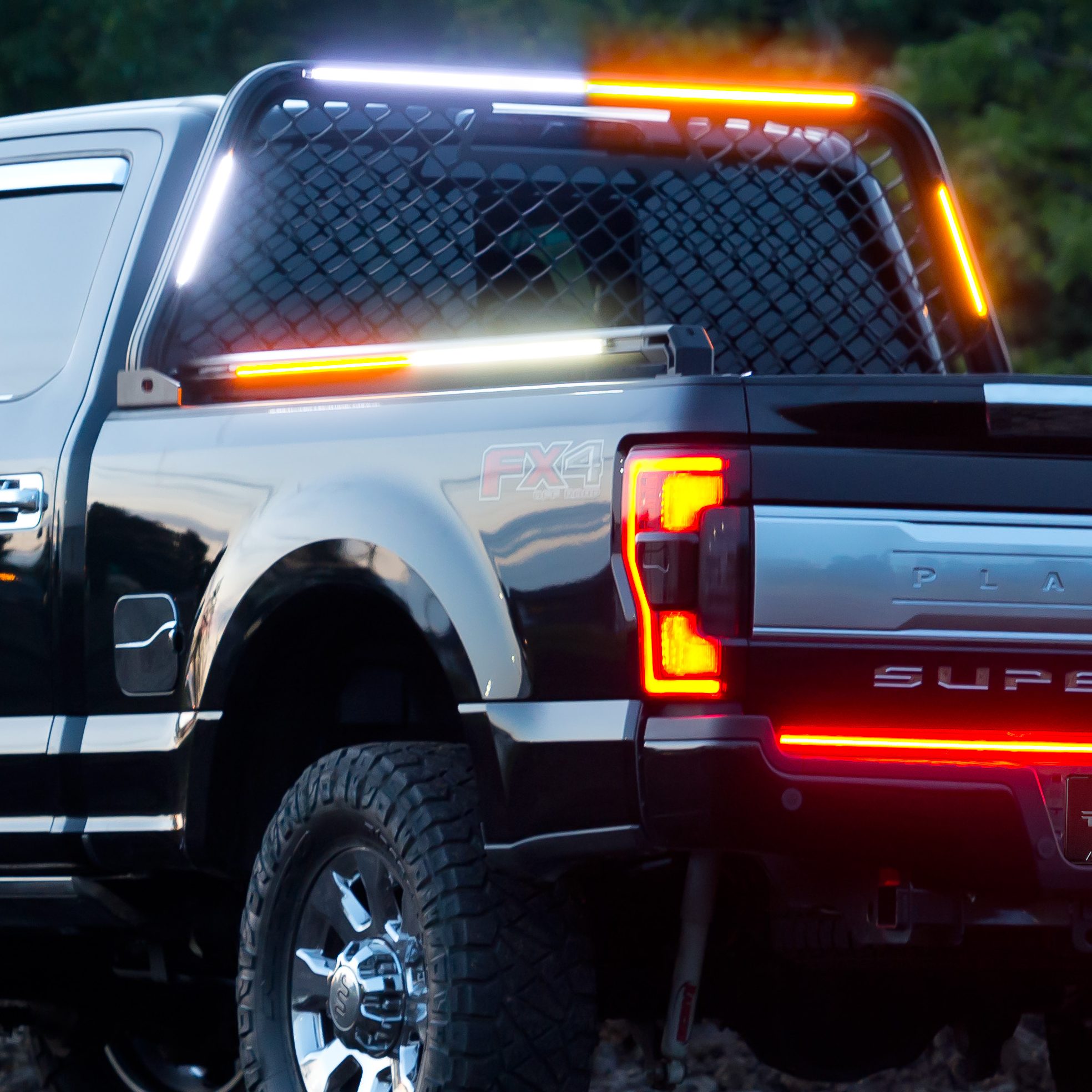 2018 F-250 Superduty Featuring Amber & White Construction Truck Strobe  Lights 